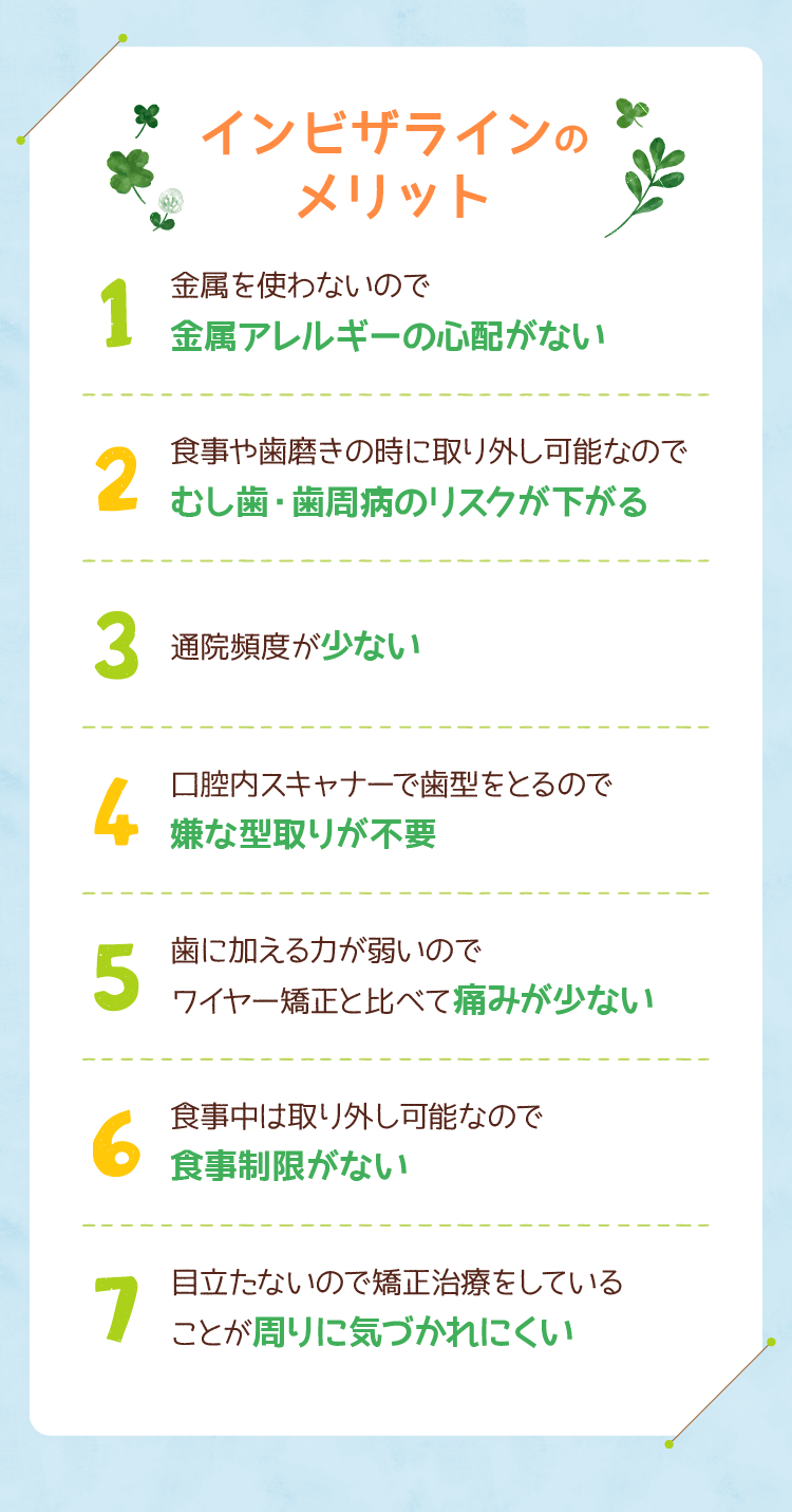 インビザラインのメリット